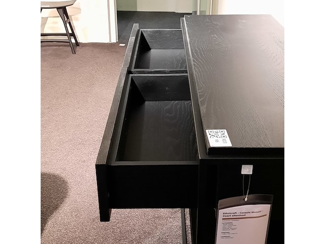 Sidetable ethnicraft, monolit, zwart - afbeelding 6 van  8