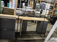 Sidetable, schemerlamp, staander & 3x draadmanden - afbeelding 1 van  2