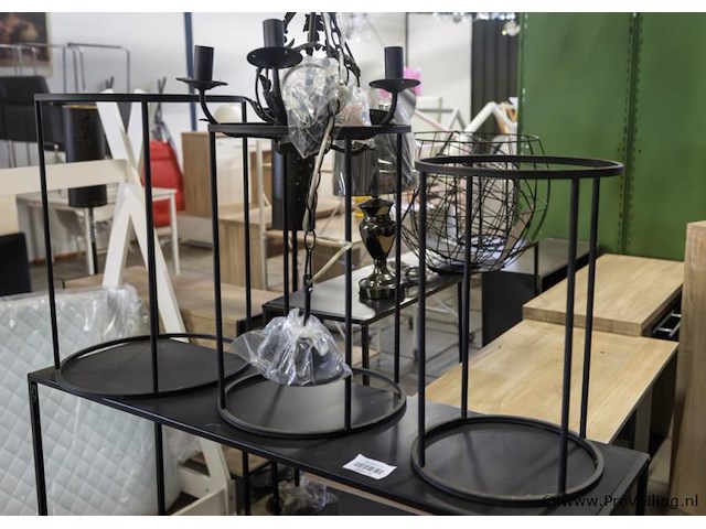 Sidetable, staanders (3x) & hanglamp - afbeelding 2 van  3
