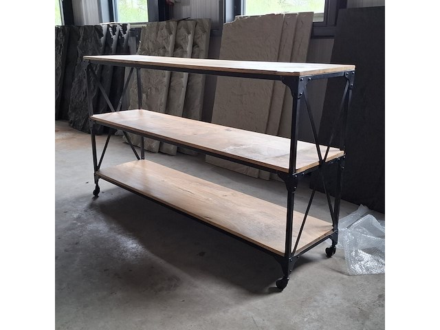 Sidetable, verrijdbaar | mangohout, 2026 - afbeelding 1 van  6