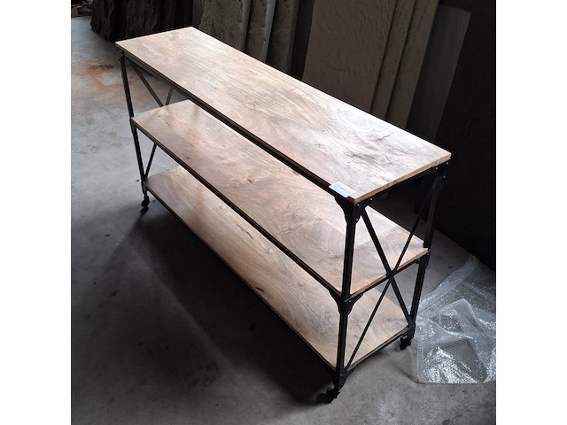 Sidetable, verrijdbaar | mangohout, 2026 - afbeelding 2 van  6