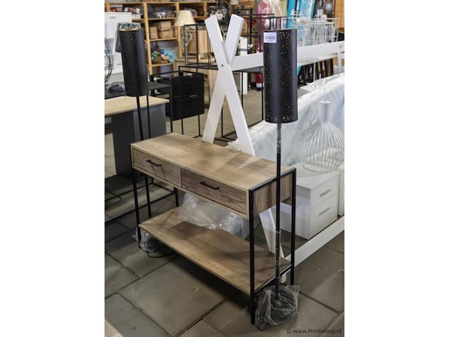 Sidetable & vloerlampen (2x) - afbeelding 1 van  3