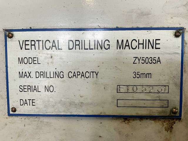 Sieg zy5035a kolomboormachine - afbeelding 8 van  16