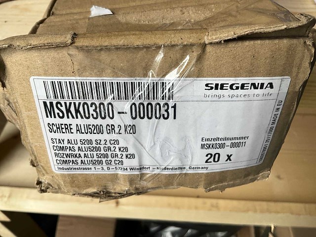 Siegenia - draai-kiepraambeslag - stay alu 5200 sz.2 c20 - deurbeslag (20x) - afbeelding 2 van  3