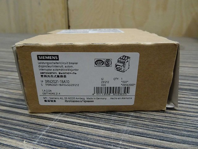 Siemens - 3rv2021-1ba10 - motorbeveiligingsschakelaar (40x) - afbeelding 2 van  2