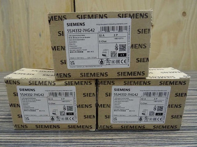Siemens - 5sj4332-7hg42 - installatieautomaat (3x) - afbeelding 2 van  2