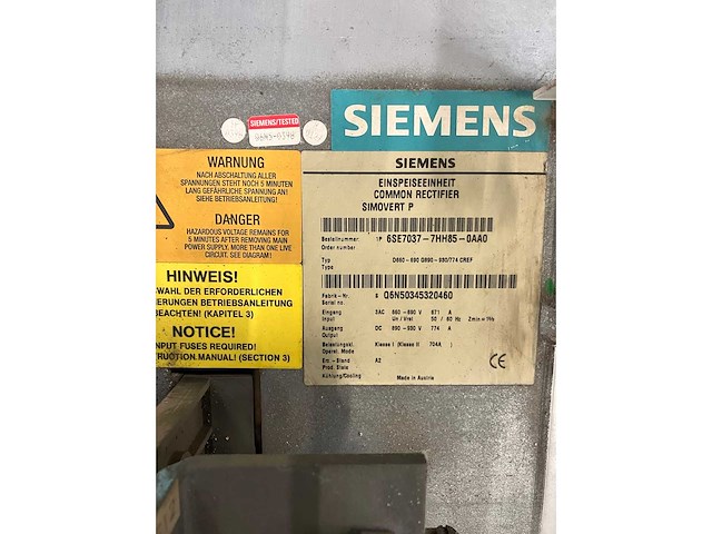 Siemens - 6se7037-7hh85-0aa0 - simovert p gelijkrichter unit - afbeelding 3 van  3