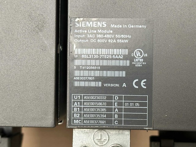 Siemens - 6sl3130-7te25-5aa2 - sinamics active line modules 55kw (7x) - afbeelding 5 van  6