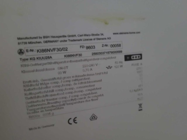 Siemens - ki86nvf30 - koelvries-combinatie inbouw - afbeelding 2 van  2