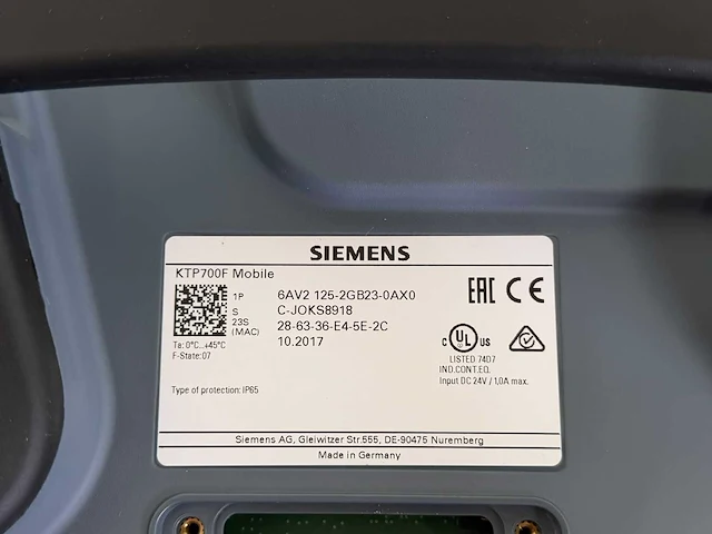 Siemens - ktp700f mobile - mobiel bedieningspaneel - afbeelding 2 van  3