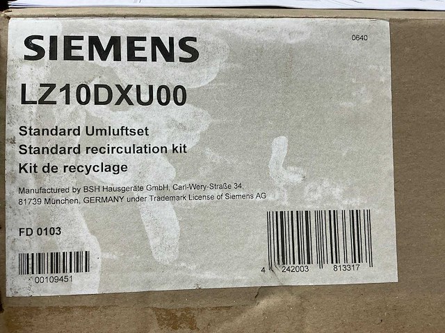 Siemens - lz10dxu00 - afzuigkap recirculation kit - afbeelding 8 van  8
