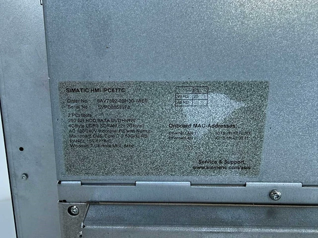 Siemens - simatic hmi ipc 677c - siemens simatic hmi ipc677c touch panel pc. 201 - afbeelding 4 van  7
