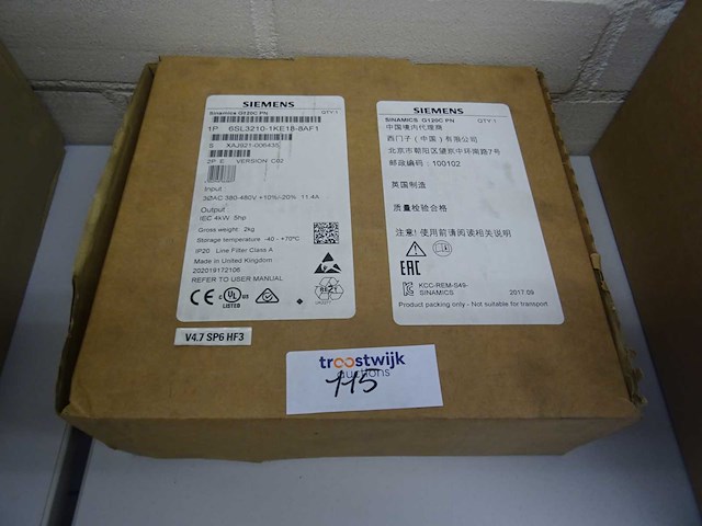 Siemens - sinamics g120c pn - frequentieregelaar - afbeelding 1 van  1