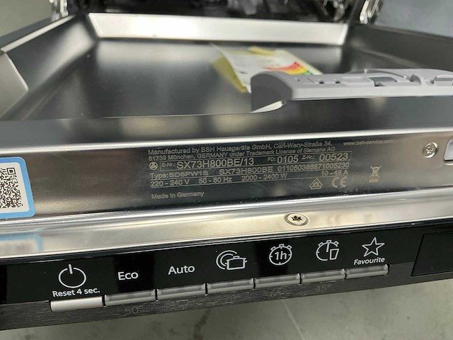 Siemens - sx73h800be/13 sd6pw1s - vaatwasser - afbeelding 3 van  11