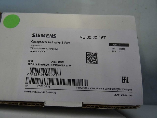 Siemens - vbi60.20-16t - kogelkraan (5x) - afbeelding 2 van  2