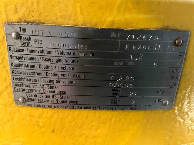 Siemens 1ht3 459 hoogspanning elektromotor - afbeelding 5 van  10