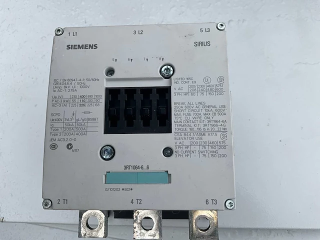 Siemens 3rt1064-6ap36 contactor - afbeelding 4 van  6