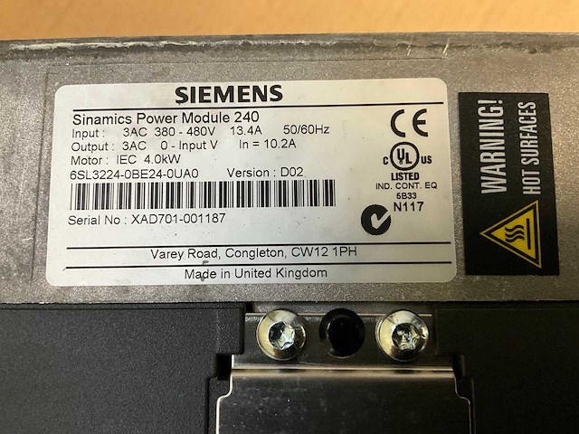 Siemens 6sl3224-0be24-0ua0 frequentieregelaar - afbeelding 5 van  5