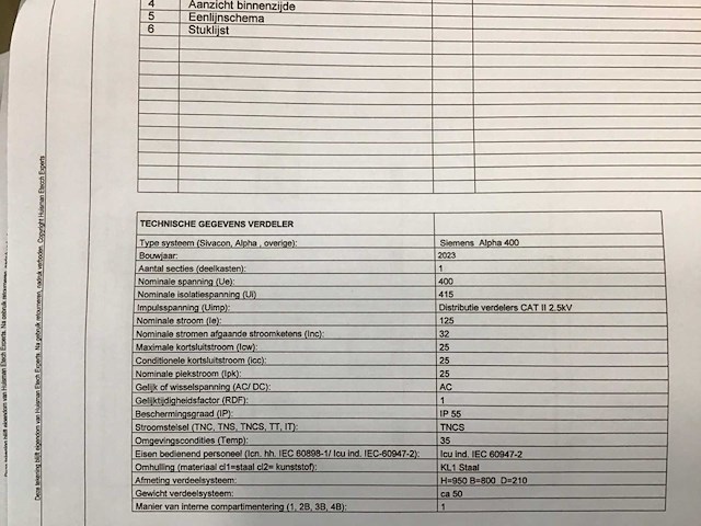 Siemens alpha 400 verdeelkast electra - afbeelding 4 van  11