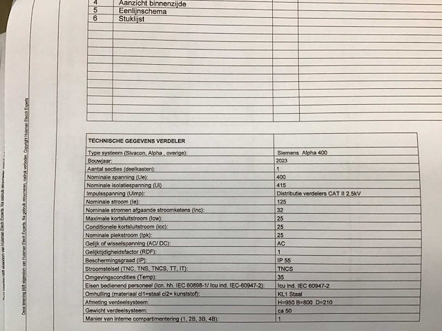Siemens alpha 400 verdeelkast electra - afbeelding 3 van  11