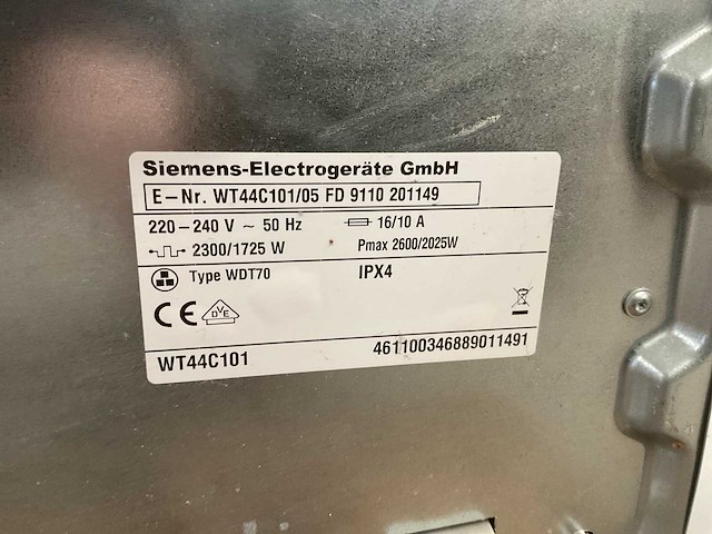 Siemens c 44-10 wasdroger (2x) - afbeelding 5 van  9