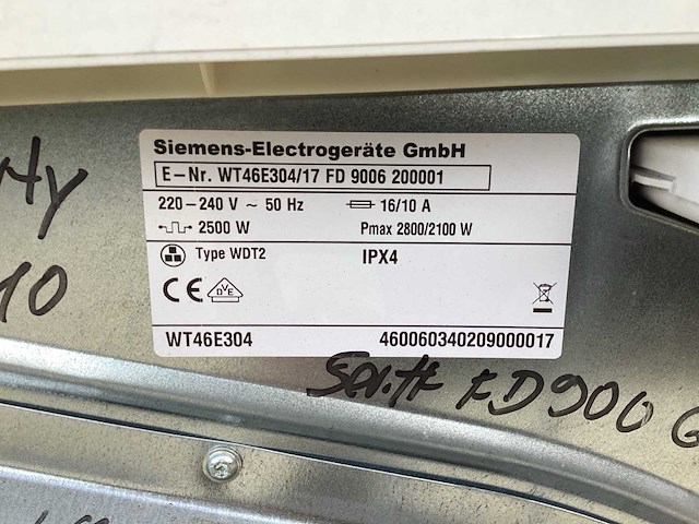 Siemens e46-30 wasdroger - afbeelding 2 van  11