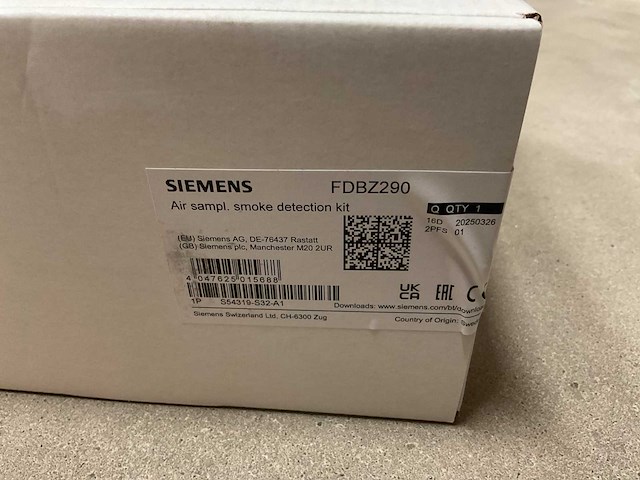 Siemens fdbz290 rookdetectieset met luchtbemonstering - afbeelding 2 van  2