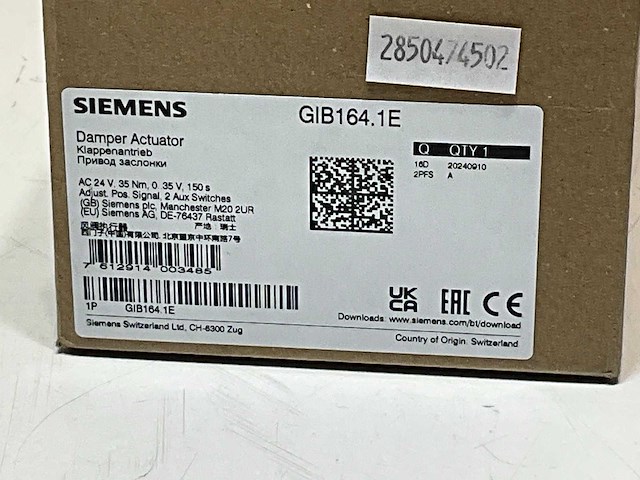 Siemens gib164.1e luchtklepservo - afbeelding 3 van  3