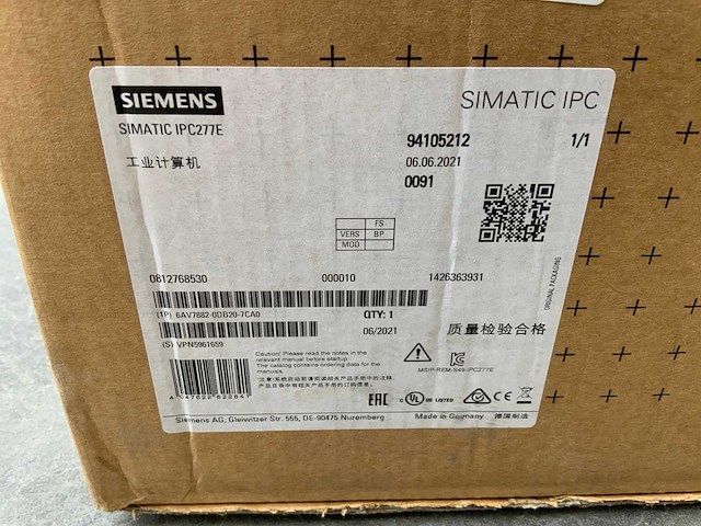 Siemens hmi touch simatic tp 1500 comfort touchscreen besturingsscherm - ongebruikt - afbeelding 6 van  6