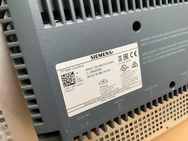 Siemens hmi touch simatic tp 1500 comfort touchscreen besturingsscherm - ongebruikt - afbeelding 5 van  6