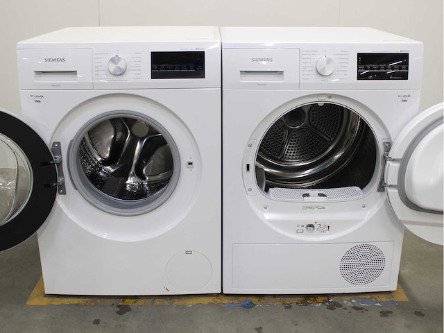 Siemens iq300 isensoric aquastop wasmachine & siemens iq500 isensoric selfcleaning condenser wasdroger - afbeelding 2 van  8