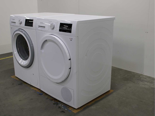 Siemens iq300 isensoric aquastop wasmachine & siemens iq500 isensoric selfcleaning condenser wasdroger - afbeelding 7 van  8