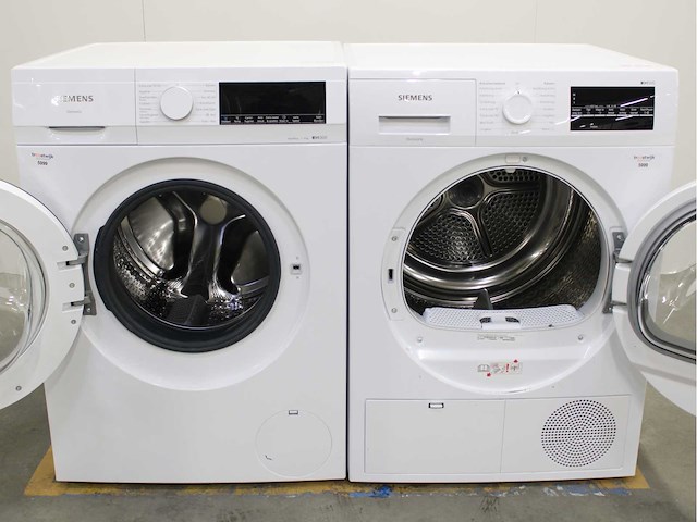 Siemens iq300 isensoric aquastop wasmachine & siemens iq500 isensoric wasdroger - afbeelding 2 van  8