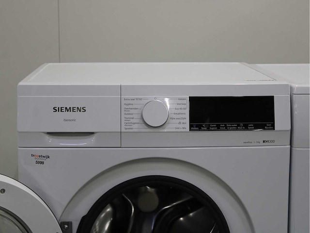 Siemens iq300 isensoric aquastop wasmachine & siemens iq500 isensoric wasdroger - afbeelding 3 van  8