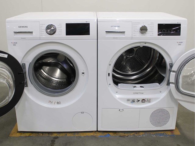 Siemens iq500 isensoric aquastop extraklasse wasmachine & siemens iq300 isensoric extraklasse wasdroger - afbeelding 2 van  8