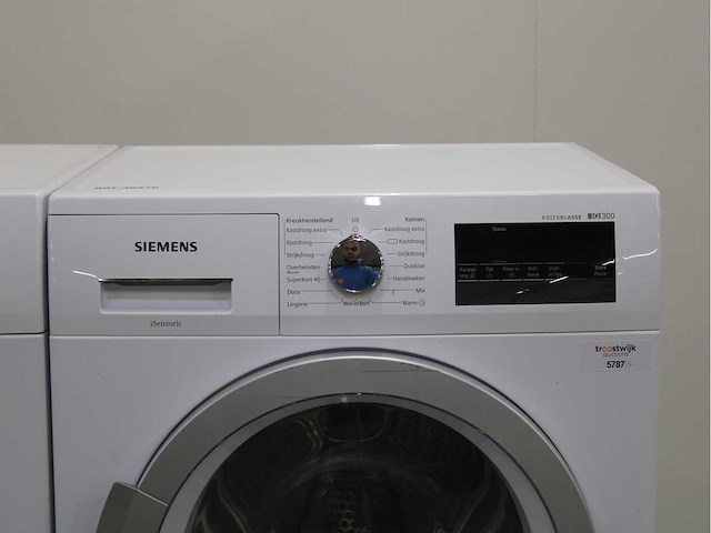 Siemens iq500 isensoric aquastop extraklasse wasmachine & siemens iq300 isensoric extraklasse wasdroger - afbeelding 6 van  8