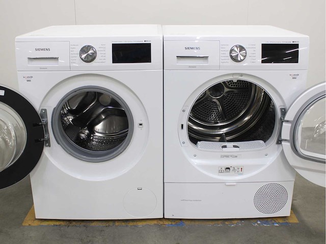 Siemens iq500 isensoric aquastop extraklasse wasmachine & siemens iq500 isensoric selfcleaning condenser extraklasse wasdroger - afbeelding 2 van  8