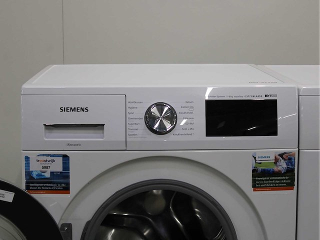 Siemens iq500 isensoric aquastop extraklasse wasmachine & siemens iq500 isensoric selfcleaning condenser extraklasse wasdroger - afbeelding 3 van  8