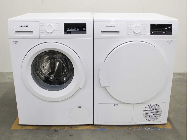 Siemens iq500 isensoric aquastop iqdrive wasmachine & siemens iq300 isensoric wasdroger - afbeelding 1 van  7