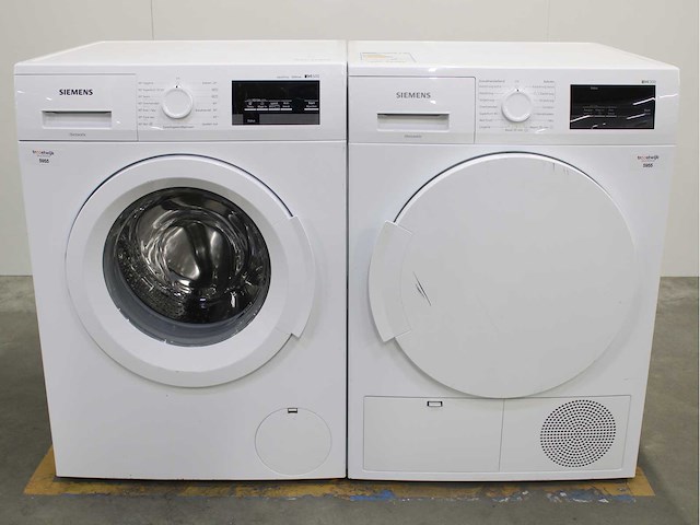Siemens iq500 isensoric aquastop iqdrive wasmachine & siemens iq300 isensoric wasdroger - afbeelding 1 van  7