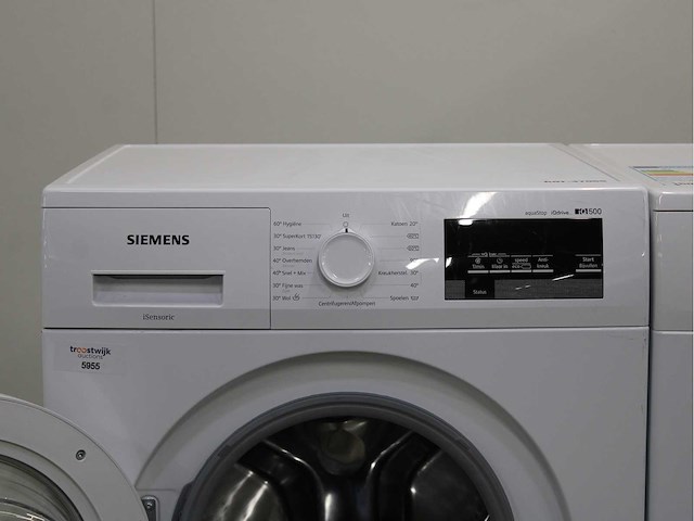 Siemens iq500 isensoric aquastop iqdrive wasmachine & siemens iq300 isensoric wasdroger - afbeelding 3 van  7