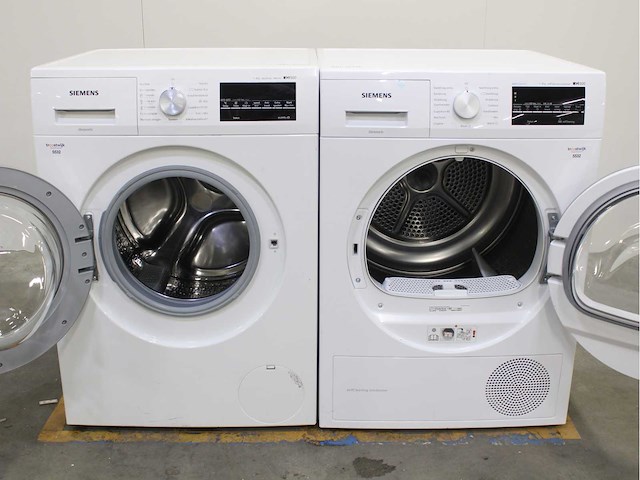 Siemens iq500 isensoric aquastop iqdrive wasmachine & siemens iq500 isensoric bestcollection selfcleaning condenser wasdroger - afbeelding 2 van  8
