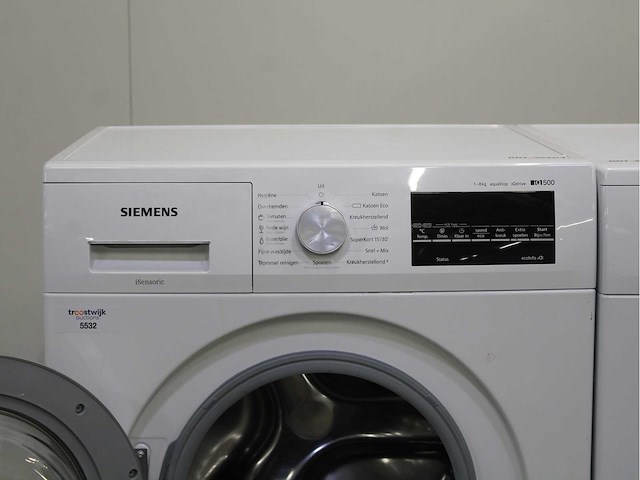 Siemens iq500 isensoric aquastop iqdrive wasmachine & siemens iq500 isensoric bestcollection selfcleaning condenser wasdroger - afbeelding 3 van  8