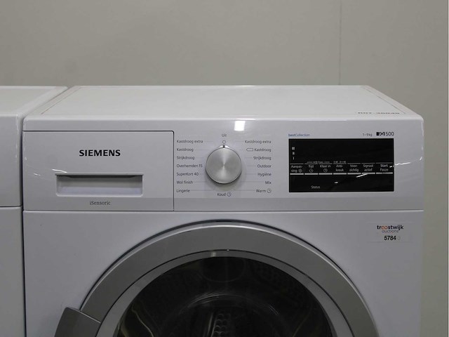 Siemens iq500 isensoric aquastop iqdrive wasmachine & siemens iq500 isensoric bestcollection wasdroger - afbeelding 6 van  8