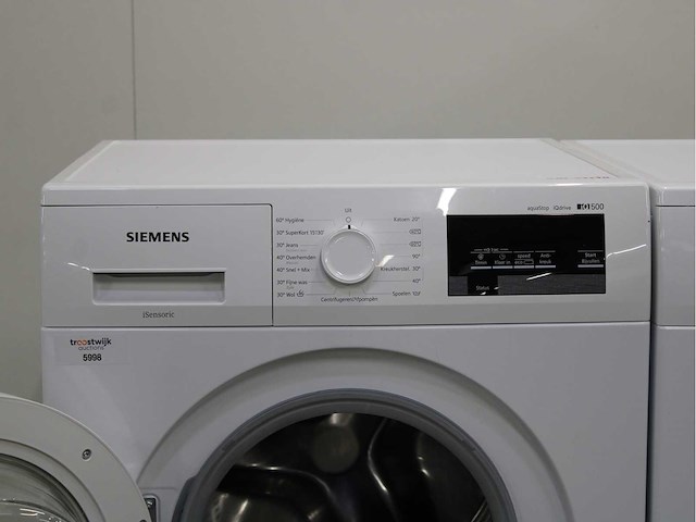 Siemens iq500 isensoric aquastop iqdrive wasmachine & siemens iq500 isensoric selfcleaning condenser wasdroger - afbeelding 3 van  7