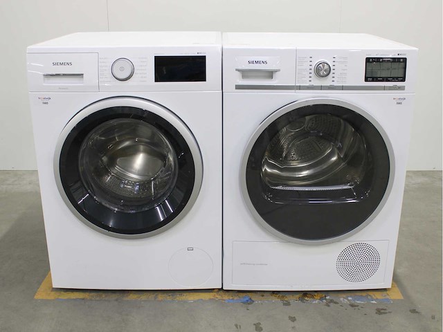 Siemens iq500 isensoric bestcollection i-dos iqdrive wasmachine & siemens iq800 ecostar selfcleaning condenser wasdroger - afbeelding 1 van  8
