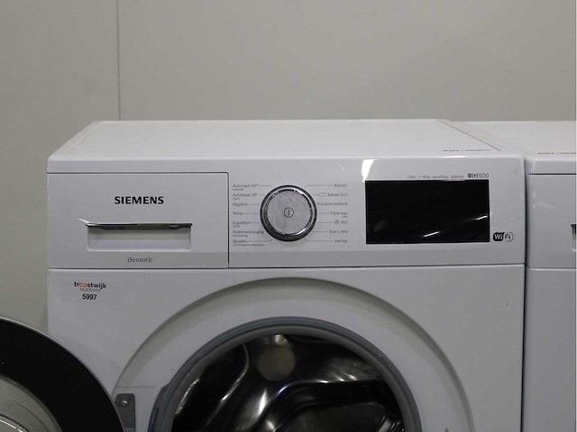 Siemens iq500 isensoric i-dos aquastop iqdrive wifi wasmachine & siemens iq300 isensoric extraklasse wasdroger - afbeelding 3 van  8