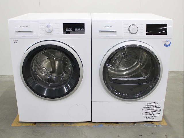 Siemens iq500 isensoric iqdrive wasmachine & siemens iq500 isensoric selfcleaning condenser wasdroger - afbeelding 1 van  8