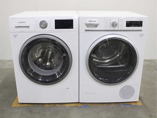 Siemens iq500 isensoric sensofresh system aquastop extraklasse wasmachine & siemens iq700 selfcleaning condenser wasdroger - afbeelding 1 van  7