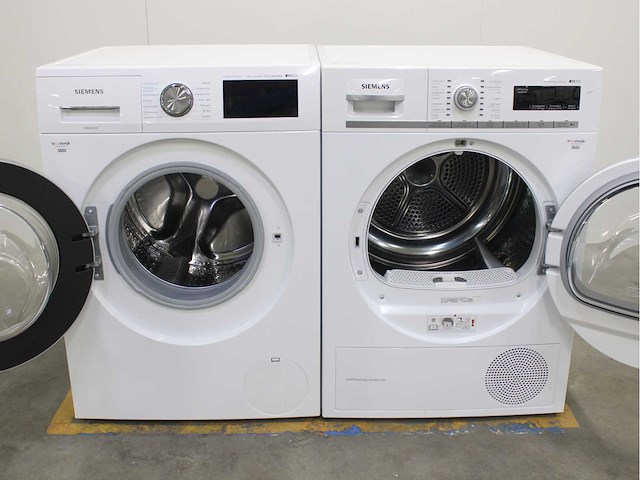 Siemens iq500 isensoric sensofresh system aquastop extraklasse wasmachine & siemens iq700 selfcleaning condenser wasdroger - afbeelding 2 van  7